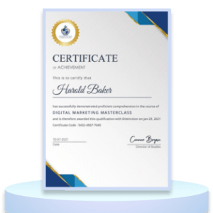 1 Digital+ Hardcopy Certificate